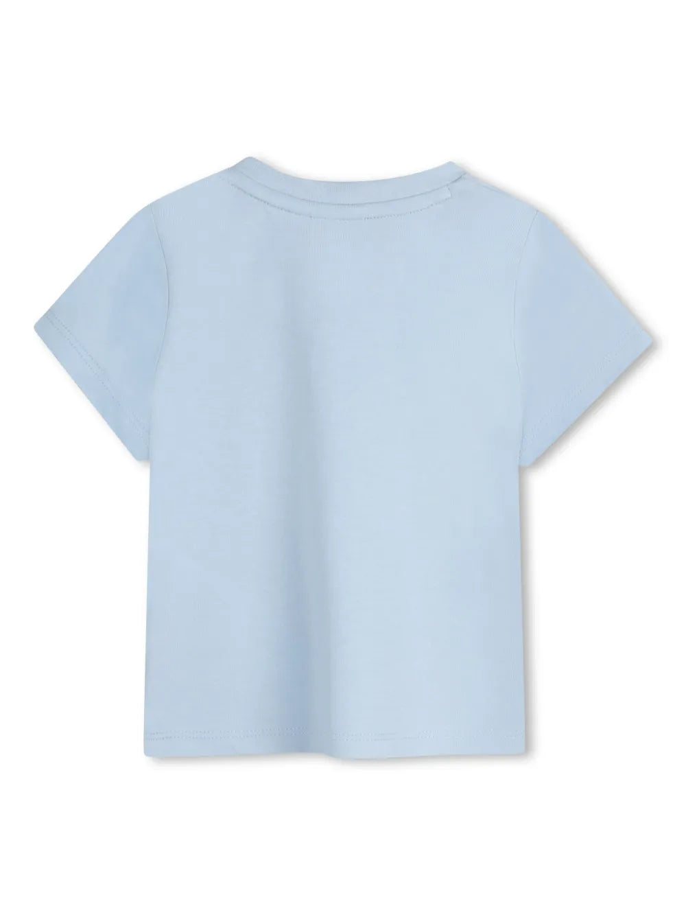 Boss T-shirt neonato maniche corte con logo celeste