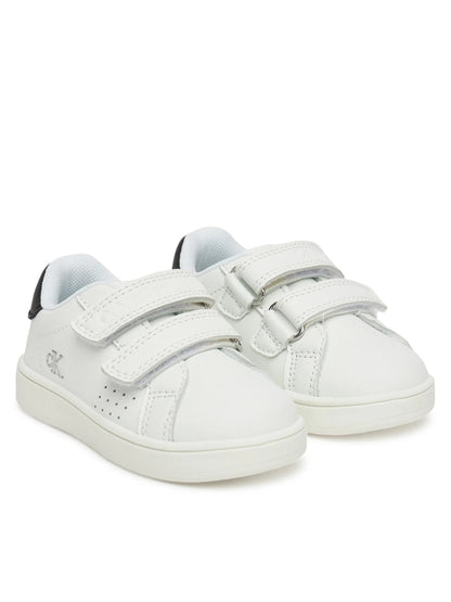 Calvin Klein Jeans faux leather sneakers with hook and loop fasteners, black and white