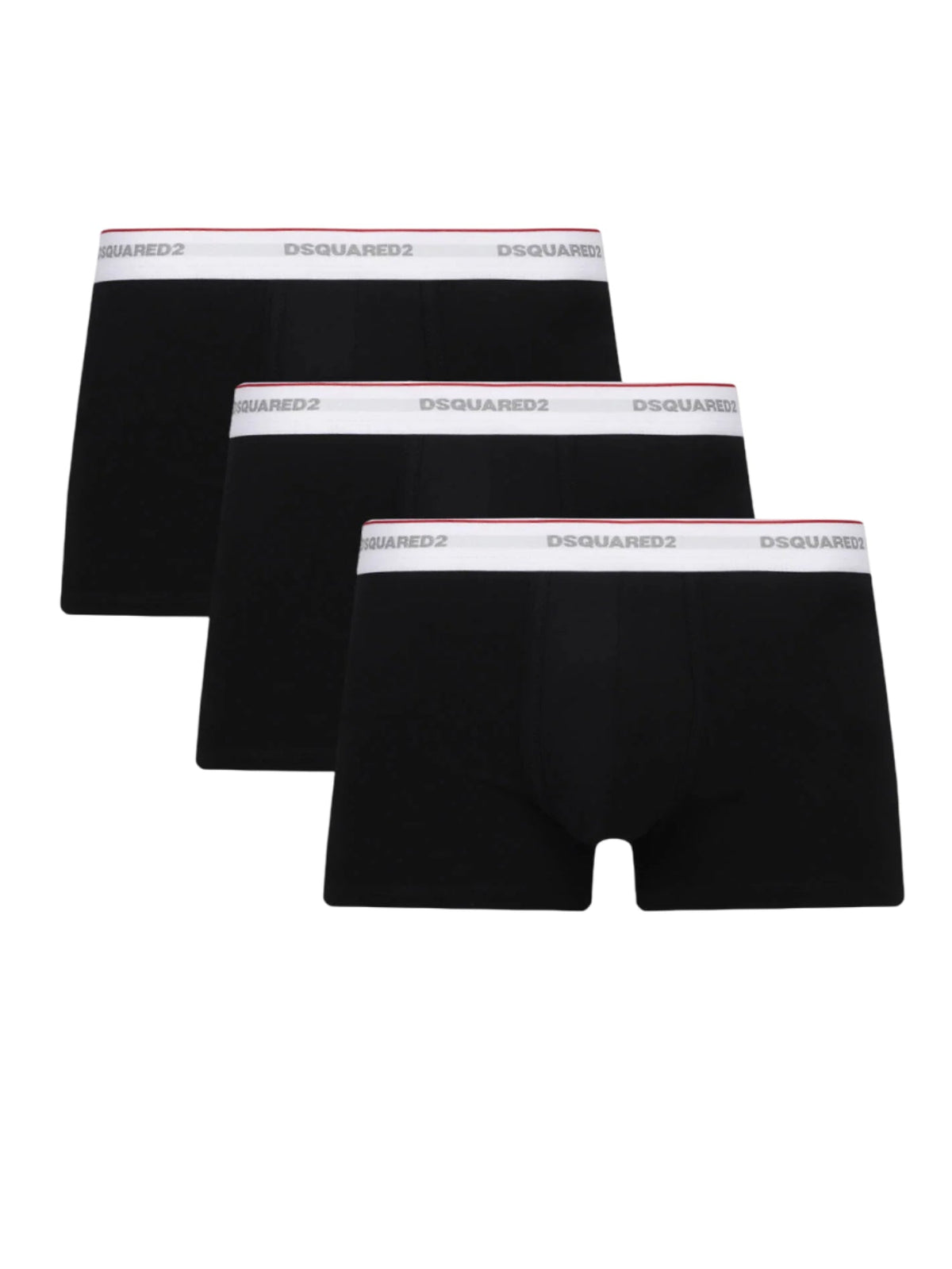 Dsquared2 pack of 3 boxer briefs with logo band in black