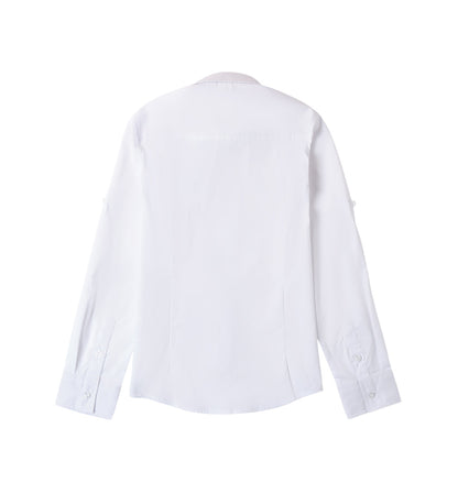 iDo camicia manica lunga in cotone bianco