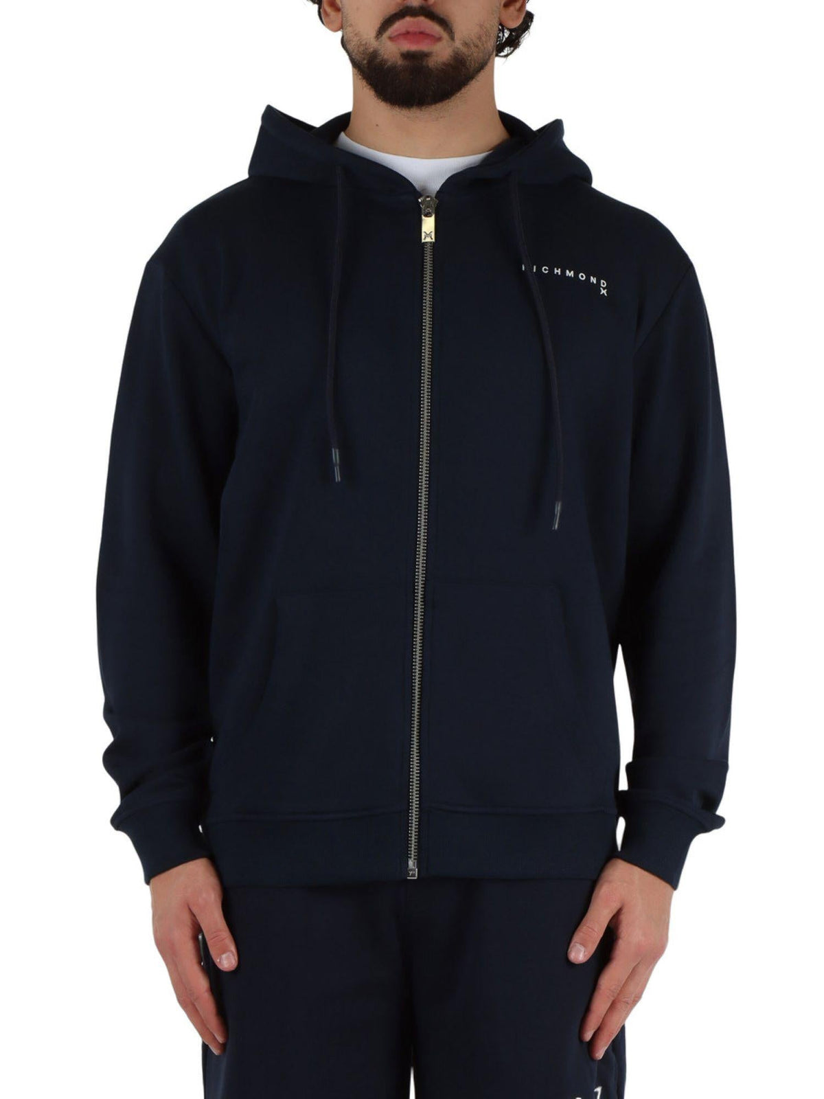 John Richmond black Chioselia zip-up hoodie