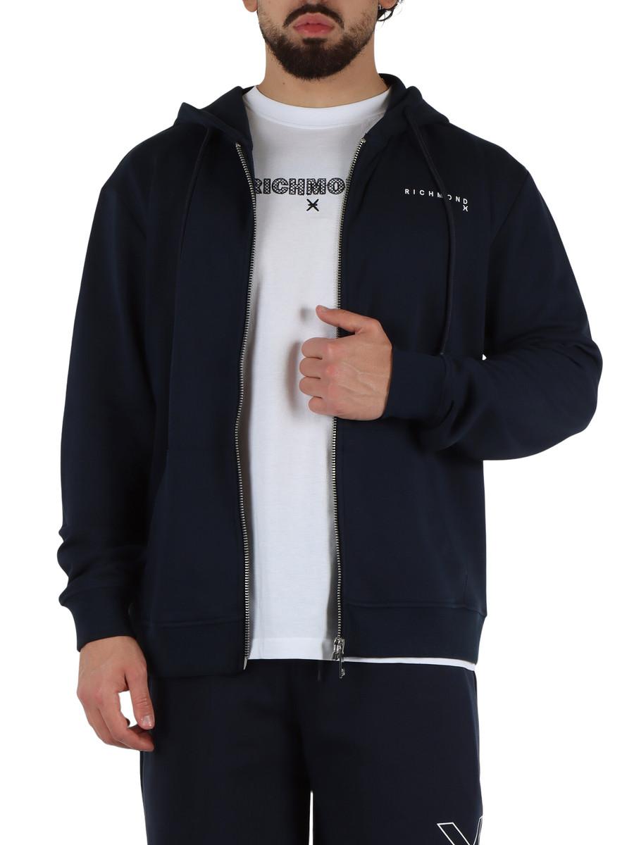 John Richmond black Chioselia zip-up hoodie