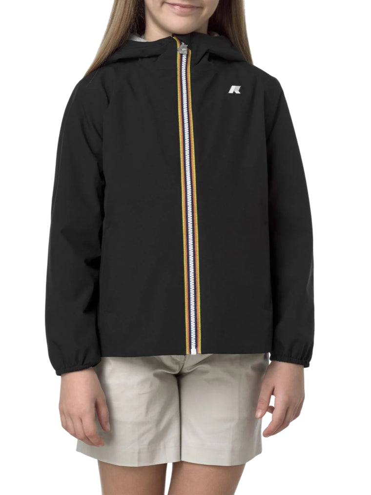 K-Way Marguerite black lightweight windbreaker jacket