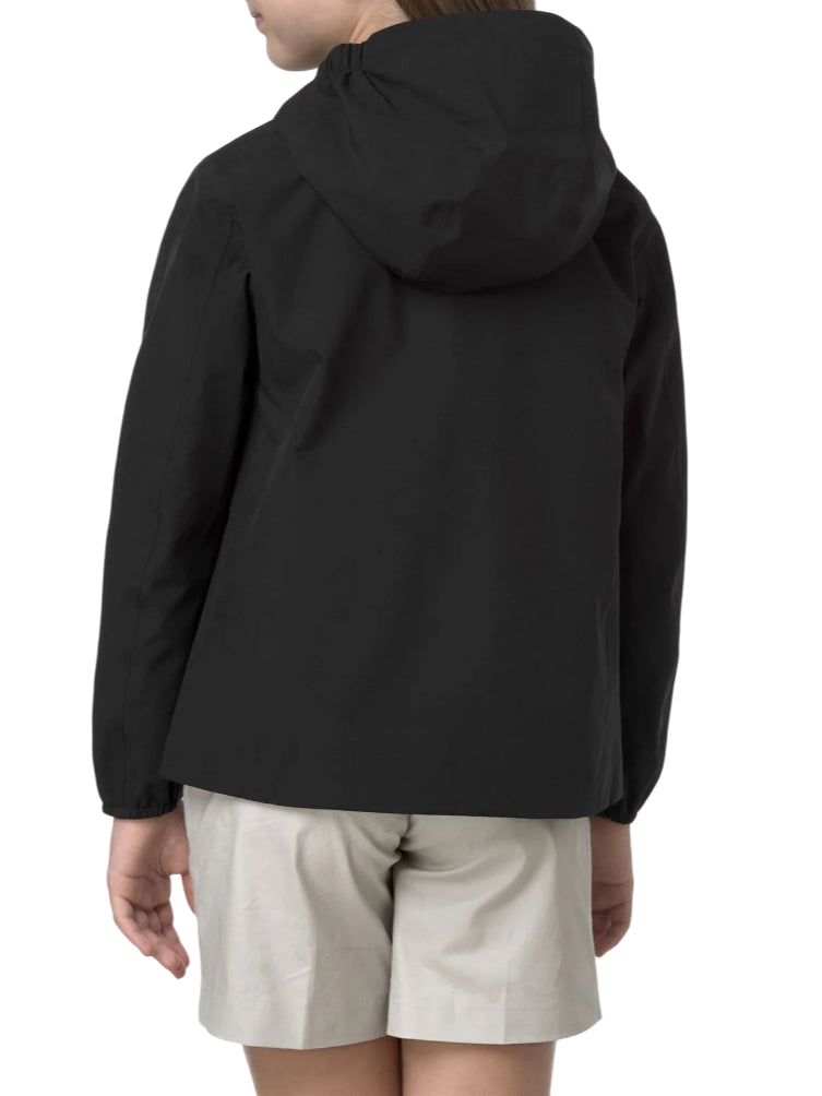 K-Way Marguerite black lightweight windbreaker jacket