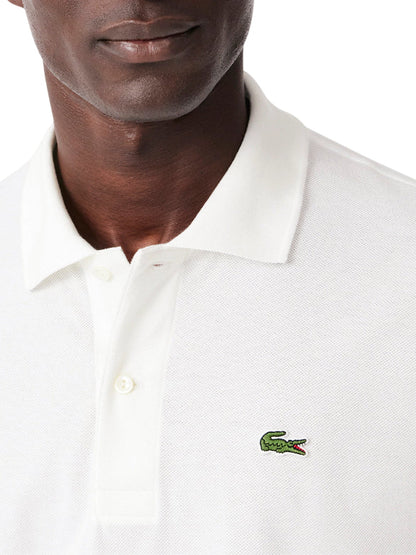 Lacoste 12.12 white pique short-sleeved polo shirt