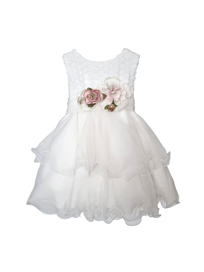 Mimilù white lace and tulle special occasion dress