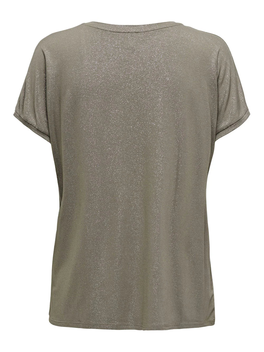 Only Lurex viscose short-sleeved t-shirt dove grey