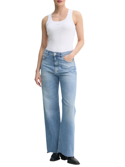 Pinko Wanda wide-leg jeans in blue wash