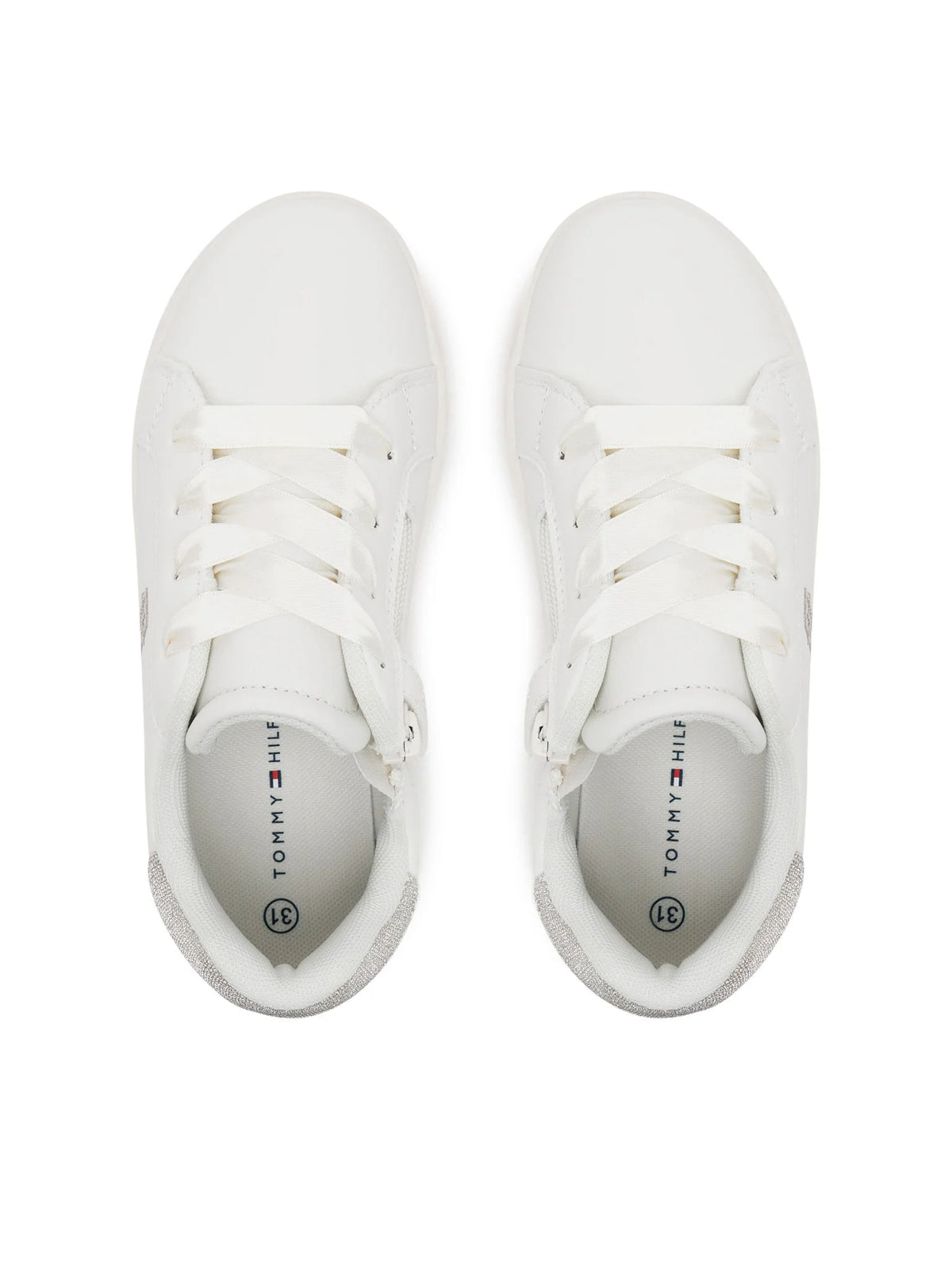 Tommy Hilfiger sneakers in ecopelle con dettagli glitter bianco
