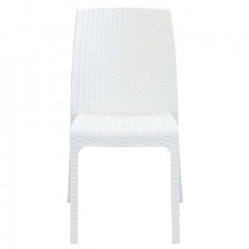 Sedia Virginia - Seduta in Wicker con Struttura in Plastica Stampata