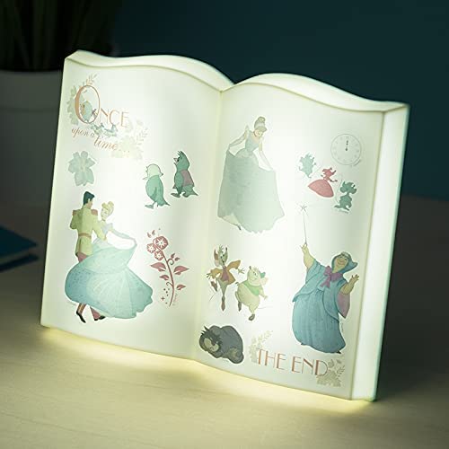 Paladone Disney Cinderella Logo Buchlampe mit Aufklebern Tischlampe