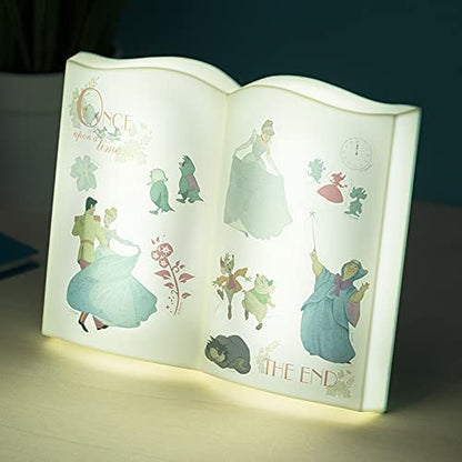 Paladone Disney Cinderella Logo Buchlampe mit Aufklebern Tischlampe