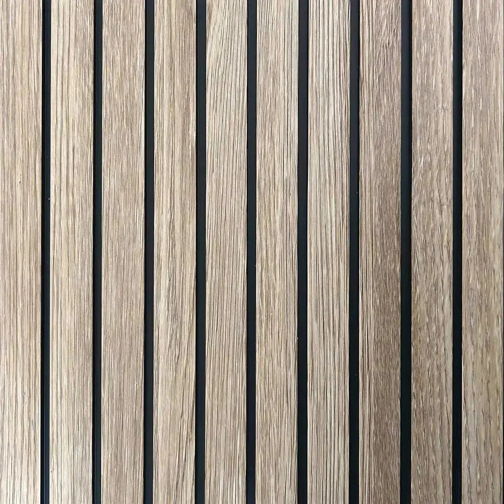 Pannello Murale in PVC con Doghe Effetto Legno 3D