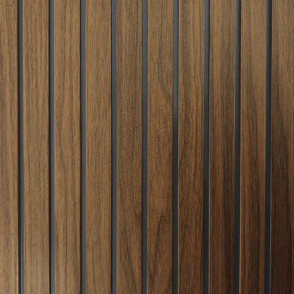 Pannello Murale in PVC con Doghe Effetto Legno 3D