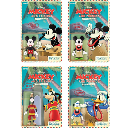 Super7 Disney Mickey & Friends "Donald" Duck Paperino Hawaii Reaction Figure 9Cm