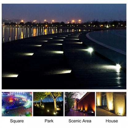 4 SOLAR-LED-AUSSENLEUCHTEN GARTEN-SPOTLIGHT 4 LED-ERDSPIESS WEGLEUCHTE