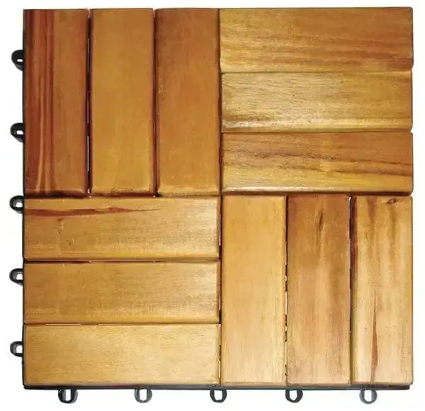 Geöltes Akazienparkett 30 x 30 mit Kunststoffunterbau