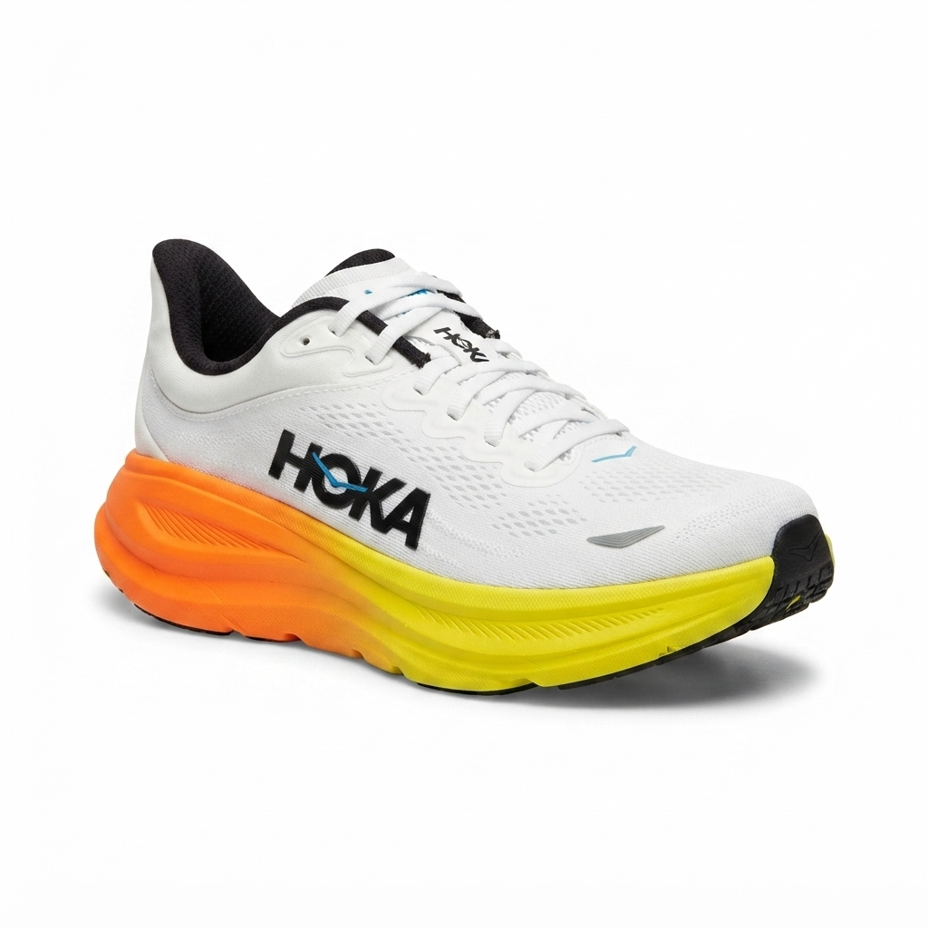 Hoka One One Scarpa Running Uomo Bondi 9 1162011/WNG Bianco