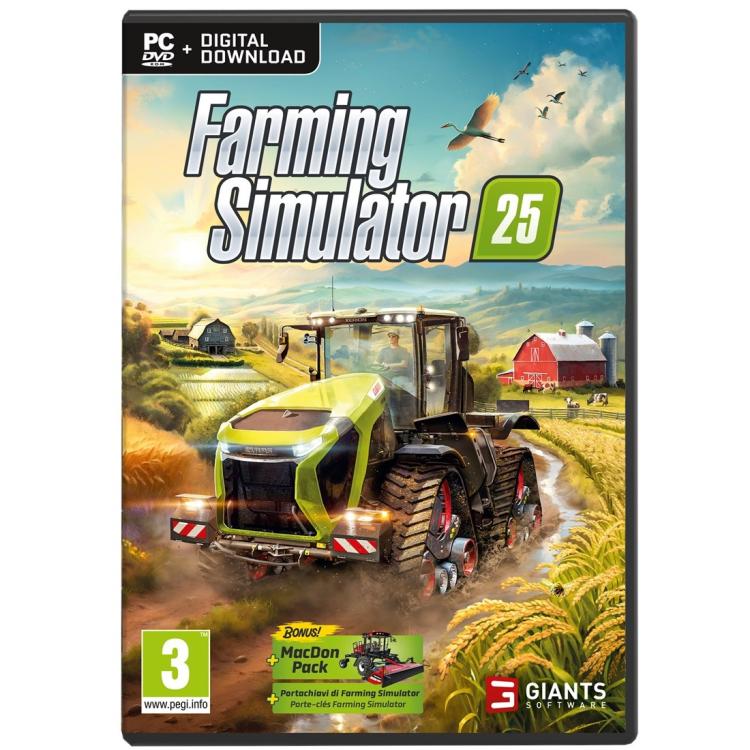 Landwirtschafts-Simulator 25 (PC) Videospiel (DVD-Disc + Digitaler Download) PAL Italienisch