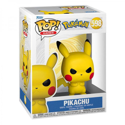 Funko Pop ! Games Pokemon - (598) Grumpy Pikachu Arrabbiato Figure Vinyl 9Cm
