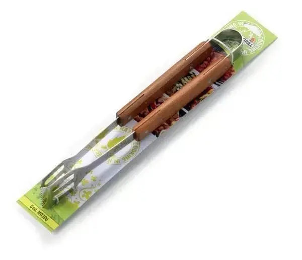 Edelstahlzange 39 cm mit Holzgriff