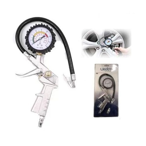 Reifenfüllpistole mit Manometer und Klemmanschluss