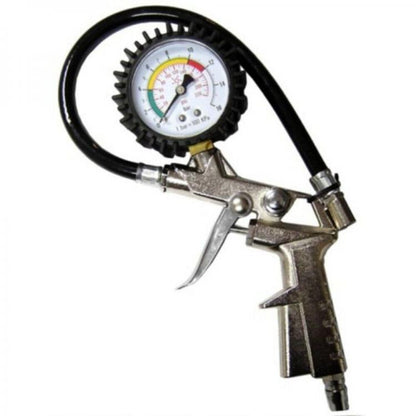 Reifenfüllpistole mit Manometer und Klemmanschluss