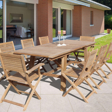 Tisch Mirage 160/240 X 90 – Ausziehbarer Teakholztisch