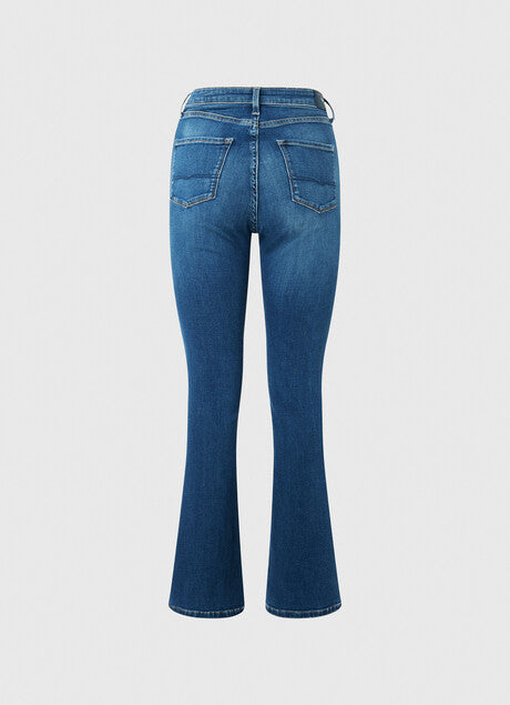 Pepe Jeans Pantalone Jeans da donna a vita alta e gamba larga PL204156CQ52 000 denim
