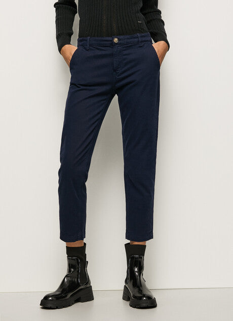 Pepe Jeans Pantalone Chino da donna elasticizzato Maura PL211547YF7R 594 rosso arancio