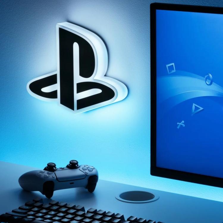 Paladone Offizielle Sony Playstation Logo Licht LED Gaming Office PS5 PS4 Lampe