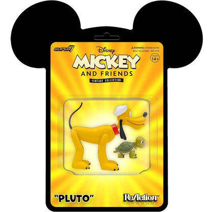 Super7 Disney Mickey & Friends "Pluto" Action Reaction Figur Hund Micky Maus 9Cm