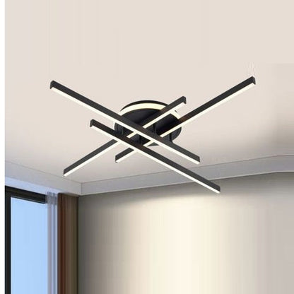 Moderne LED-Deckenleuchte 45 Watt Hängelampe Schwarz Deckenleuchte Kaltweiß 6500K