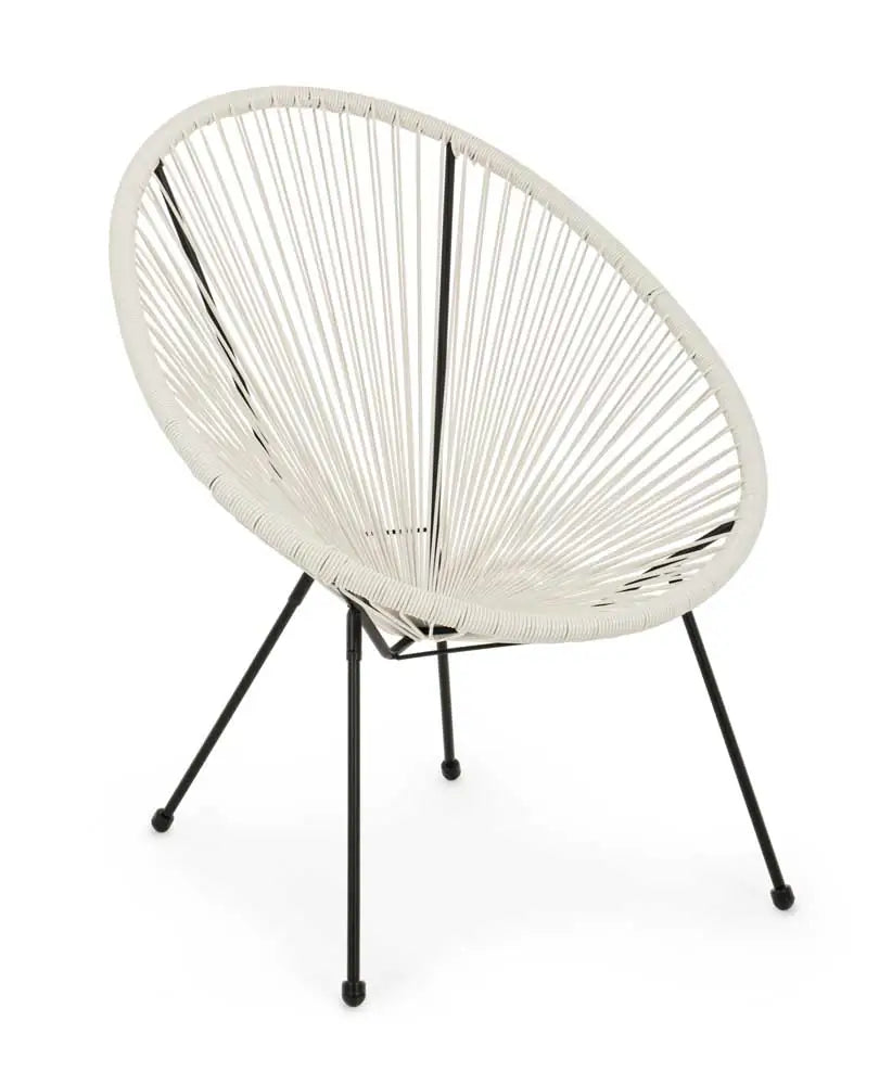 Outdoor-Sessel, PE-Geflecht mit Metallgestell