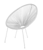 Alba Armchair with PE weave – Metal frame, white