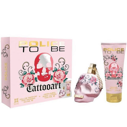 Police To Be Tattooart Set Damen Eau de Parfum Spray EdP 40ml + Bodylotion 100ml