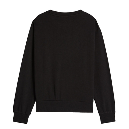 Freddy felpa girocollo da donna con stampa logo argentata Poppy N nero
