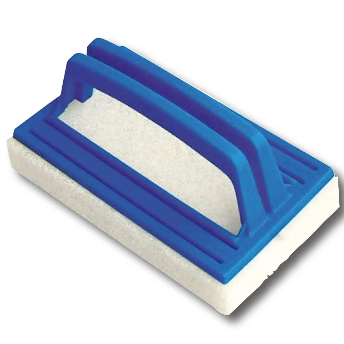 Spugna con manico per pulizia bordi piscina – Abrasiva, 14,5x8 cm