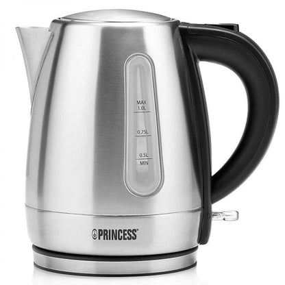 Princess Wasserkocher Schnurlos Elektrisch 1L Edelstahl 2200W Milch Wasser Tee