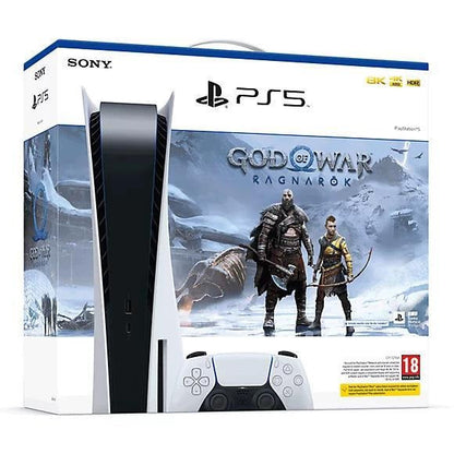 Sony Console Ps5 Standard 825Gb White Bundle Playstation 5 + God Of War Ragnarok