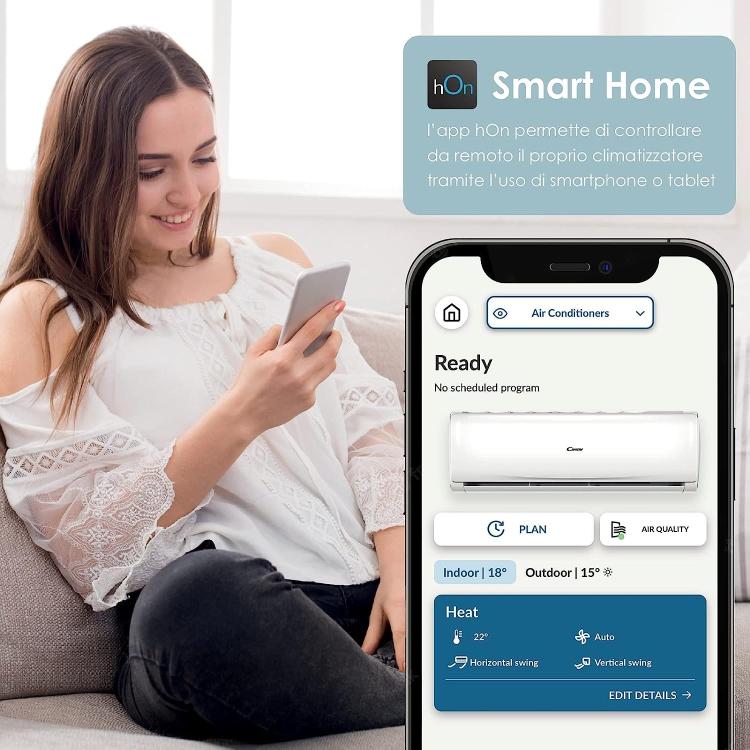 Candy Brezza Climatizzatore 9000 BTU Condizionatore INVERTER R32 A++ WIFI + APP