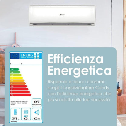 CANDY PURA CLIMATIZZATORE CONDIZIONATORE 12000 BTU INVERTER R32 A++ WIFI CON APP