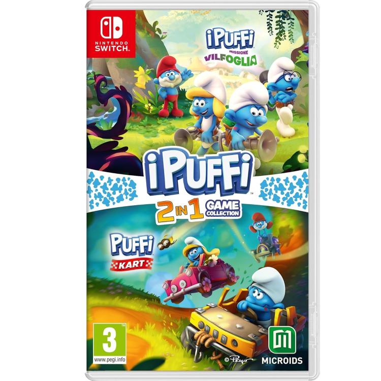 I Puffi 2 In 1 Game Collection Missione Vilfoglia + Kart Nintendo Switch Pal Ita
