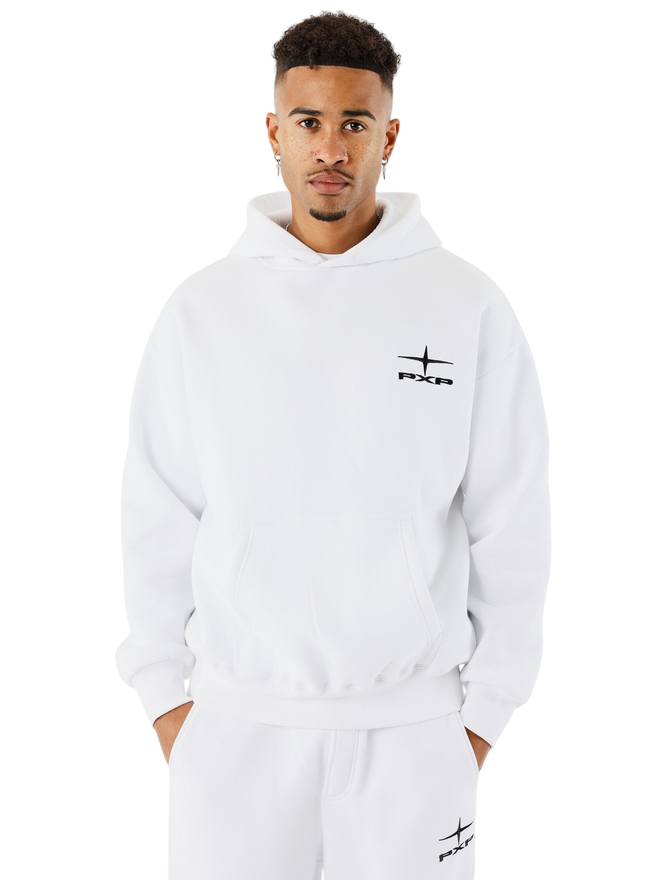 PXP Felpa Sportiva da Uomo con cappuccio 2522506 WBK Bianco