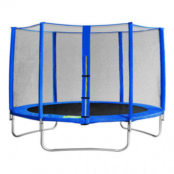 Trampolino elastico con rete diametro 366 cm acciaio zincato portata 160 kg