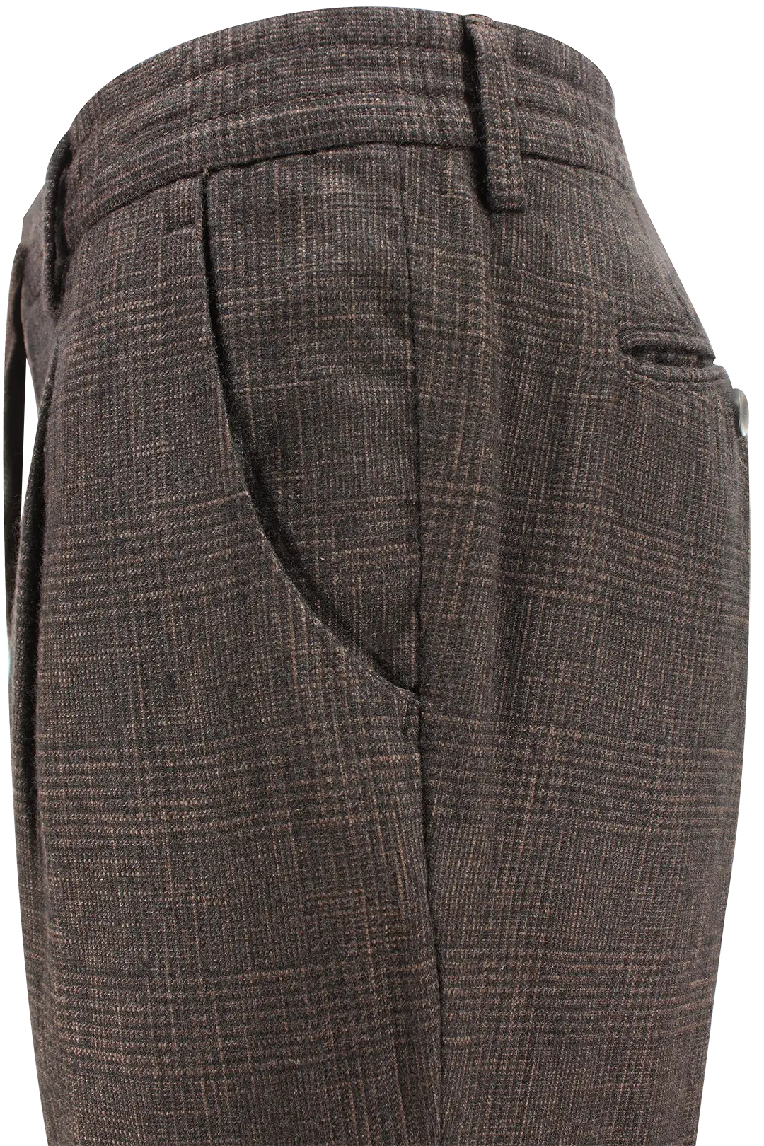 Pantalone con coulisse in tessuto principe di Galles moro