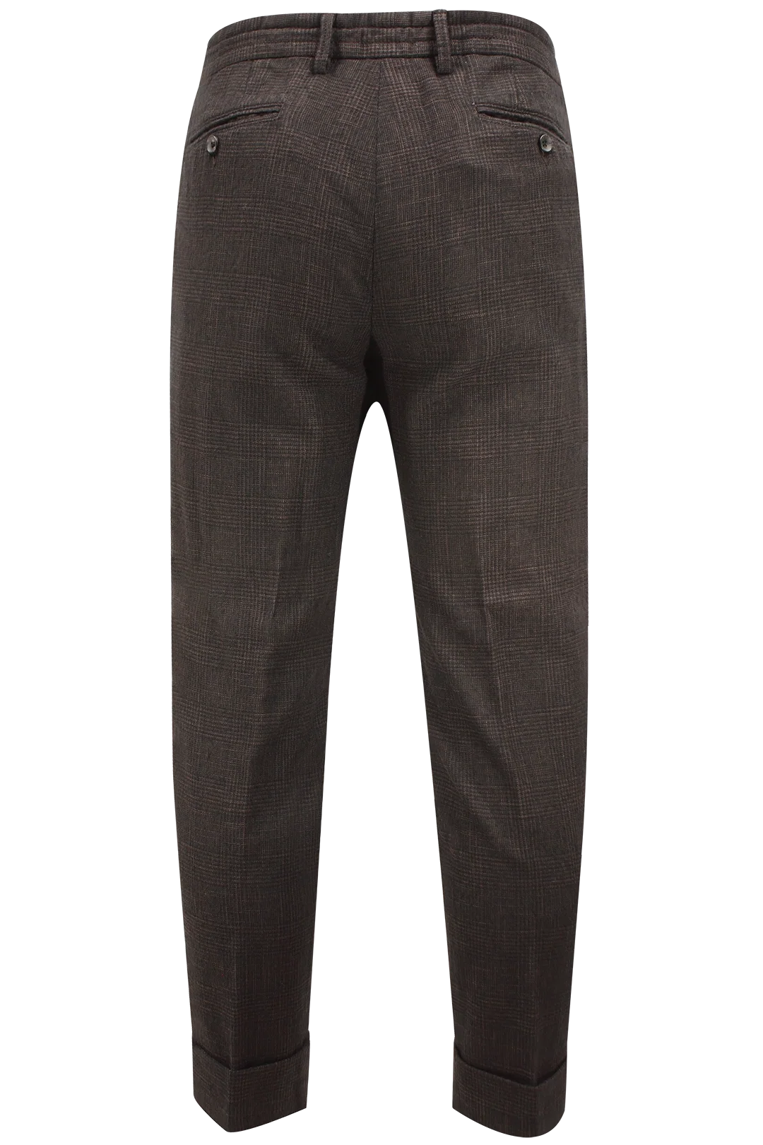 Pantalone con coulisse in tessuto principe di Galles moro