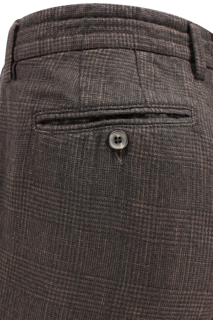Pantalone con coulisse in tessuto principe di Galles moro
