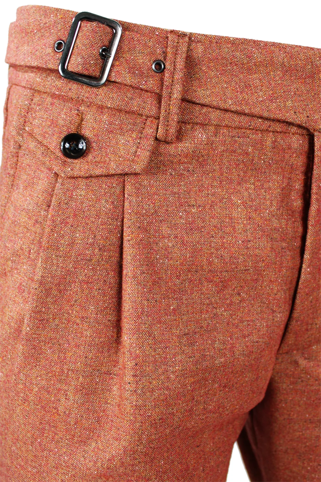Pantalone con due pinces in lana aragosta