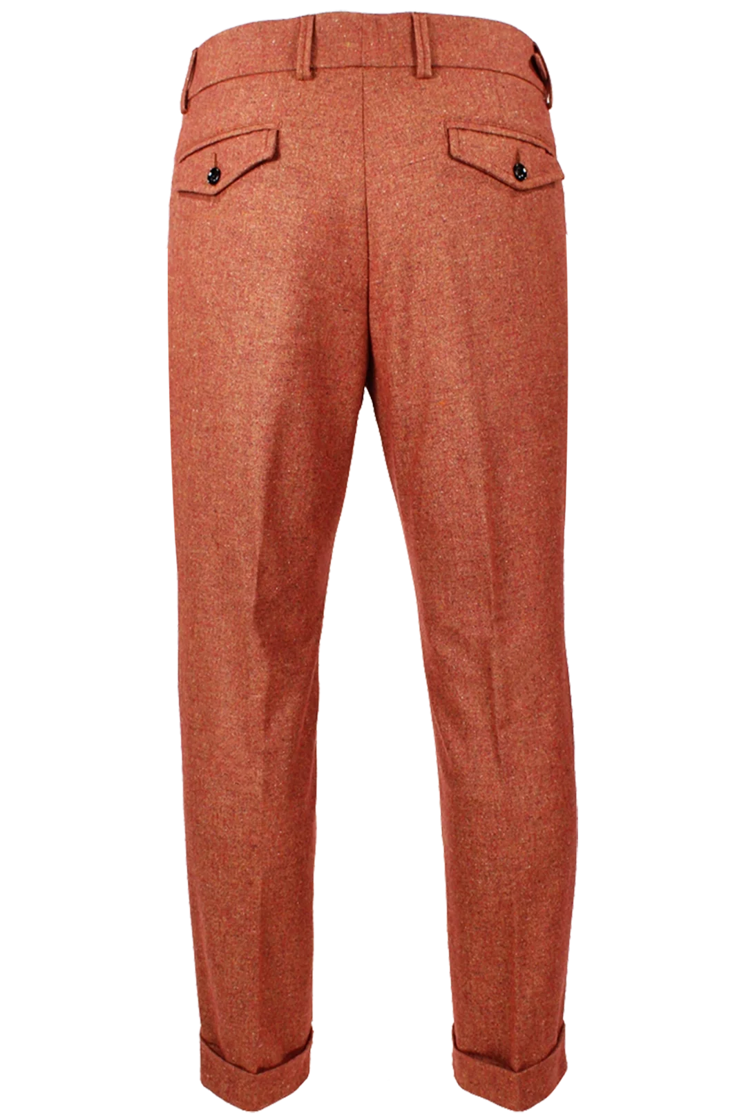 Pantalone con due pinces in lana aragosta